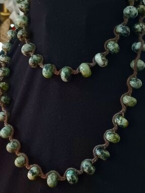 Moss Agate Beaded Necklace